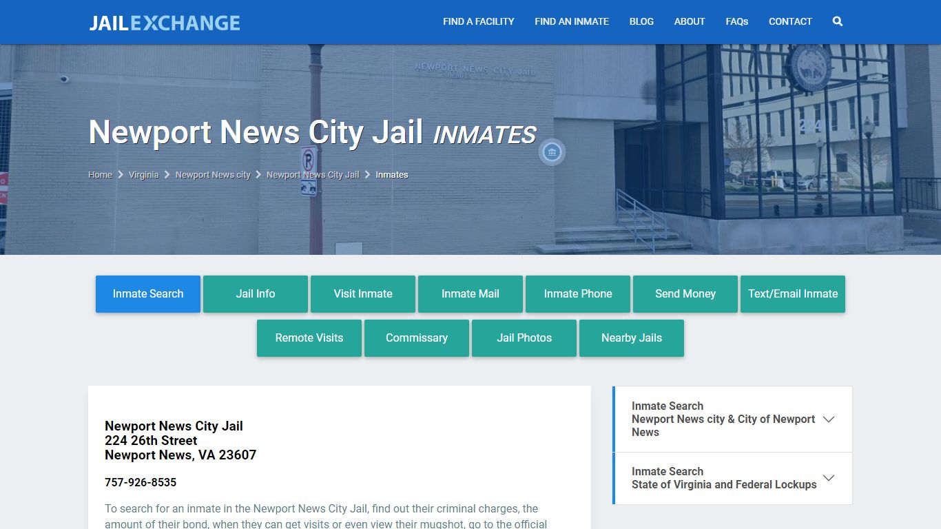 Newport News city Inmate Search | Arrests & Mugshots | VA - JAIL EXCHANGE